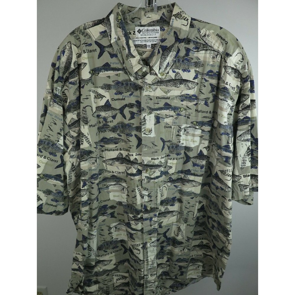 Columbia Sportswear Fish Short Sleeve Shirt Mens